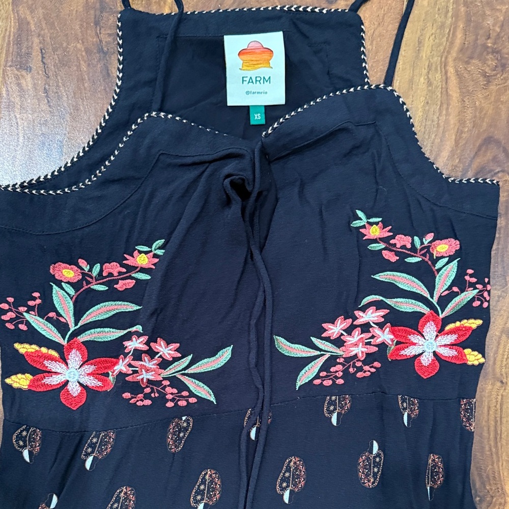 FARM Rio Black Floral Maxi Dress - Picture 8 of 9